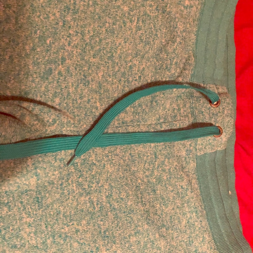 Green and white sweat pants